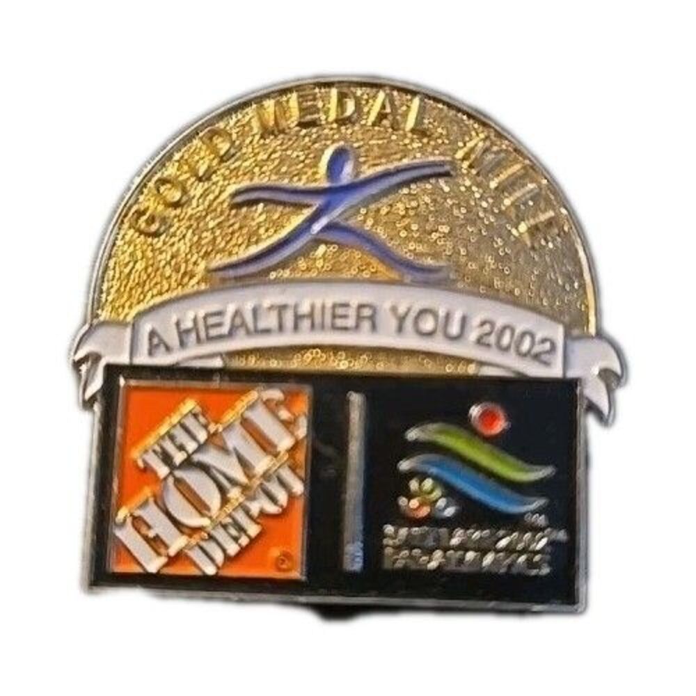 THE HOME DEPOT 2002 SLC  Paralympics -Gold Medal Mile - A Healthier You Pin